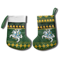 Lithuania Christmas Stocking Coat Of Arms Linksmu Kaledu - Wonder Print Shop