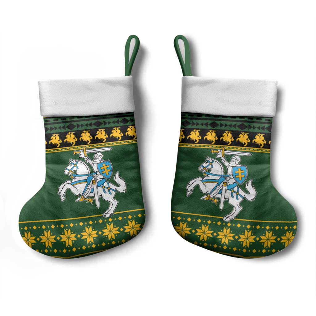 Lithuania Christmas Stocking Coat Of Arms Linksmu Kaledu - Wonder Print Shop