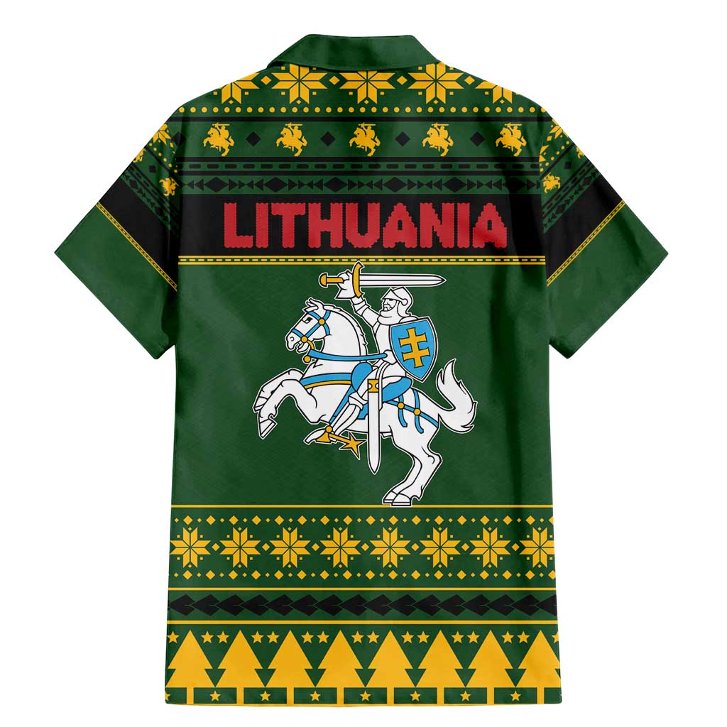 Lithuania Christmas Family Matching Mermaid Dress and Hawaiian Shirt Coat Of Arms Linksmu Kaledu - Wonder Print Shop