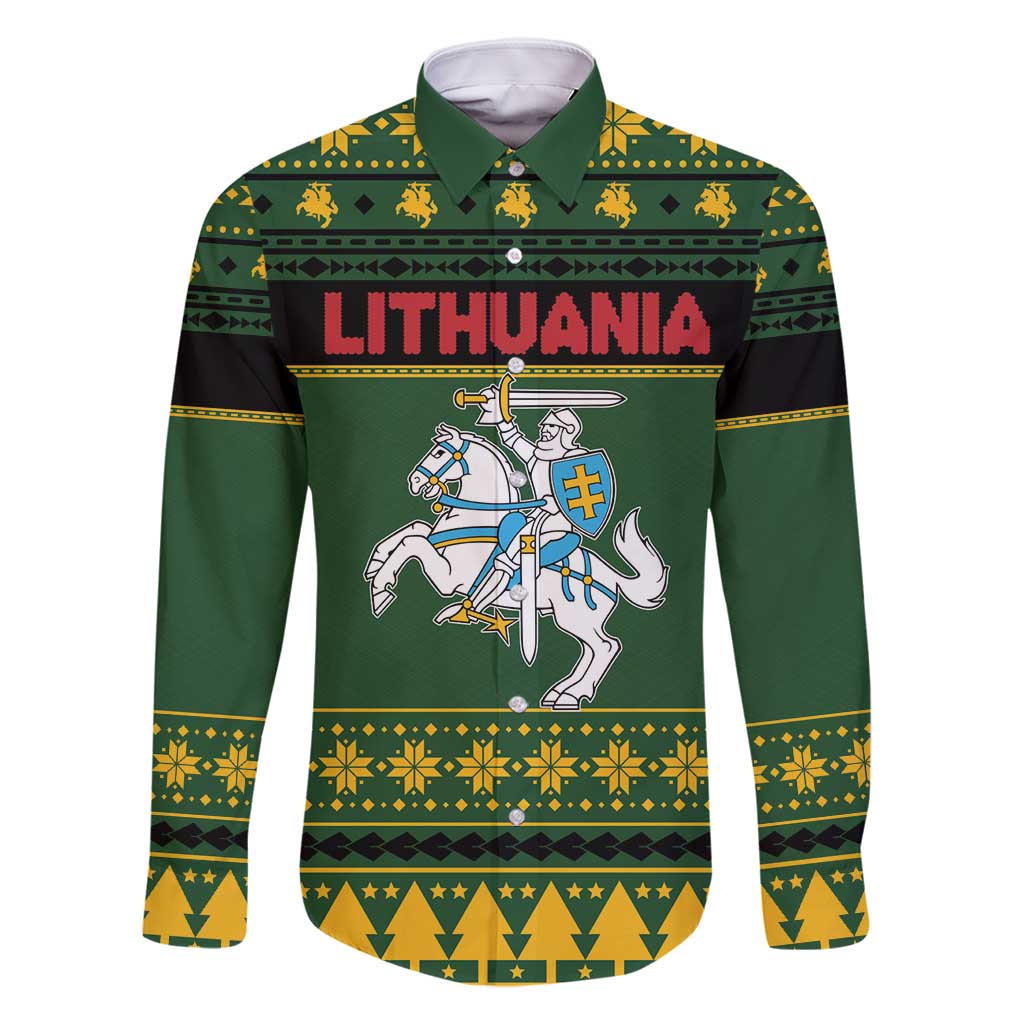 Lithuania Christmas Family Matching Summer Maxi Dress and Hawaiian Shirt Coat Of Arms Linksmu Kaledu - Wonder Print Shop