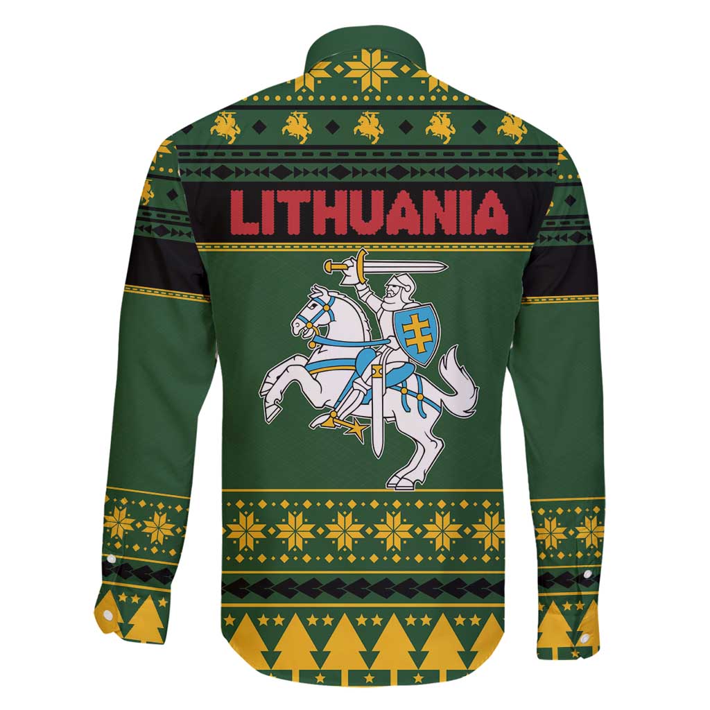 Lithuania Christmas Family Matching Tank Maxi Dress and Hawaiian Shirt Coat Of Arms Linksmu Kaledu - Wonder Print Shop