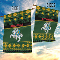 Lithuania Christmas Garden Flag Coat Of Arms Linksmu Kaledu - Wonder Print Shop