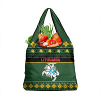 Lithuania Christmas Grocery Bag Coat Of Arms Linksmu Kaledu - Wonder Print Shop