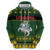 Lithuania Christmas Hoodie Coat Of Arms Linksmu Kaledu - Wonder Print Shop
