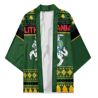 Lithuania Christmas Kimono Coat Of Arms Linksmu Kaledu - Wonder Print Shop