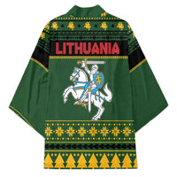 Lithuania Christmas Kimono Coat Of Arms Linksmu Kaledu - Wonder Print Shop