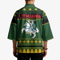 Lithuania Christmas Kimono Coat Of Arms Linksmu Kaledu - Wonder Print Shop