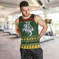 Lithuania Christmas Men Tank Top Coat Of Arms Linksmu Kaledu - Wonder Print Shop