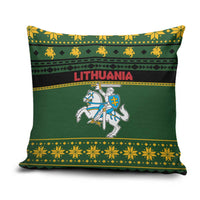 Lithuania Christmas Pillow Cover Coat Of Arms Linksmu Kaledu - Wonder Print Shop