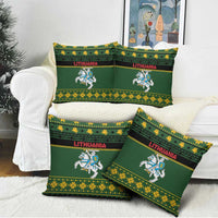 Lithuania Christmas Pillow Cover Coat Of Arms Linksmu Kaledu - Wonder Print Shop