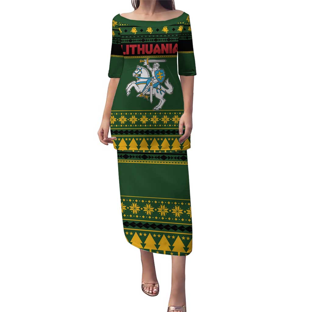 Lithuania Christmas Puletasi Coat Of Arms Linksmu Kaledu - Wonder Print Shop