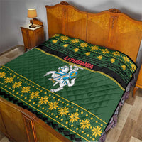 Lithuania Christmas Quilt Coat Of Arms Linksmu Kaledu - Wonder Print Shop
