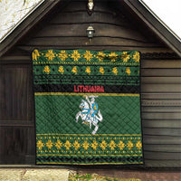 Lithuania Christmas Quilt Coat Of Arms Linksmu Kaledu - Wonder Print Shop