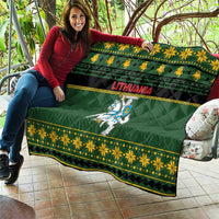 Lithuania Christmas Quilt Coat Of Arms Linksmu Kaledu - Wonder Print Shop