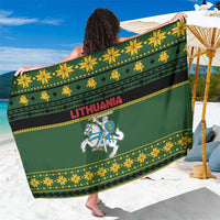 Lithuania Christmas Sarong Coat Of Arms Linksmu Kaledu - Wonder Print Shop
