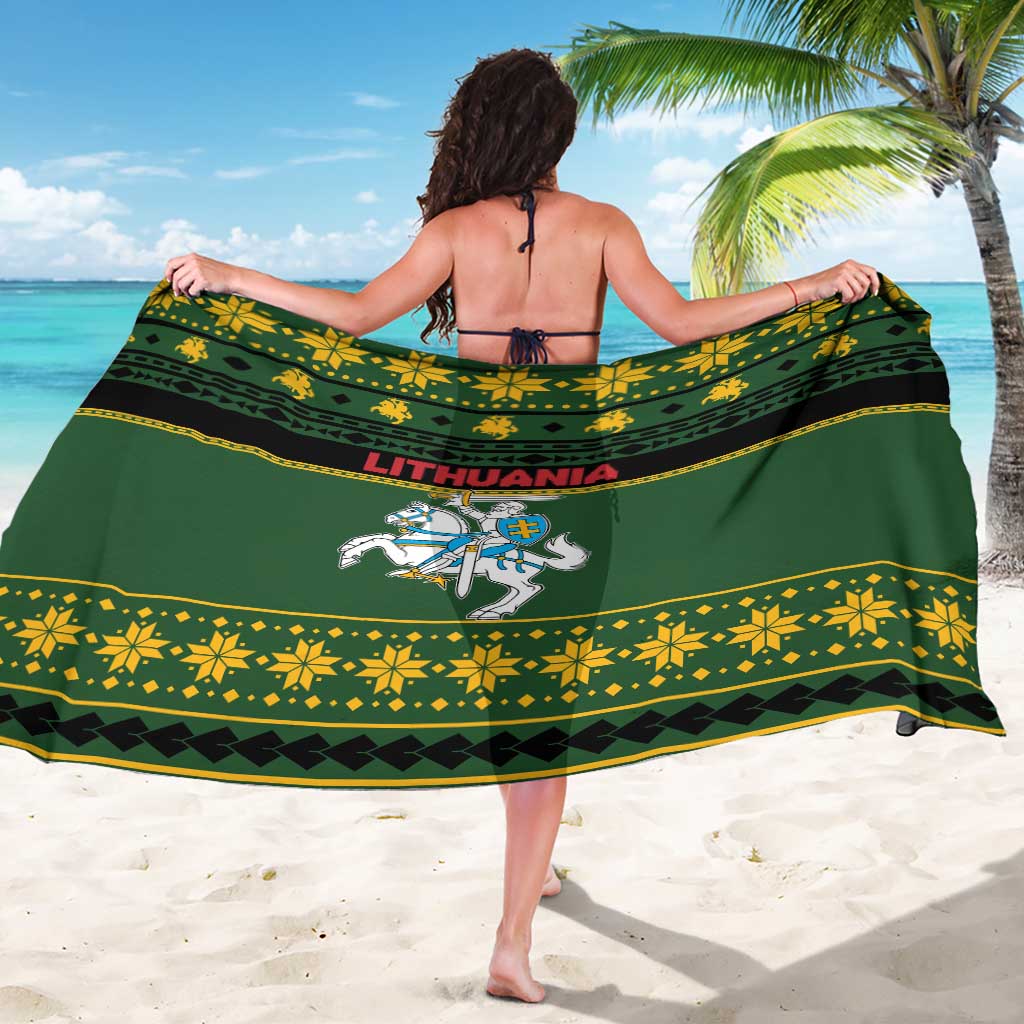 Lithuania Christmas Sarong Coat Of Arms Linksmu Kaledu - Wonder Print Shop