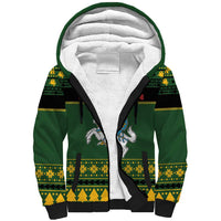 Lithuania Christmas Sherpa Hoodie Coat Of Arms Linksmu Kaledu - Wonder Print Shop