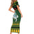 Lithuania Christmas Short Sleeve Bodycon Dress Coat Of Arms Linksmu Kaledu - Wonder Print Shop