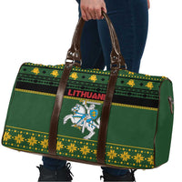 Lithuania Christmas Travel Bag Coat Of Arms Linksmu Kaledu - Wonder Print Shop