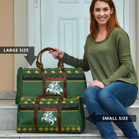 Lithuania Christmas Travel Bag Coat Of Arms Linksmu Kaledu - Wonder Print Shop