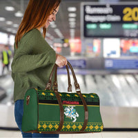 Lithuania Christmas Travel Bag Coat Of Arms Linksmu Kaledu - Wonder Print Shop