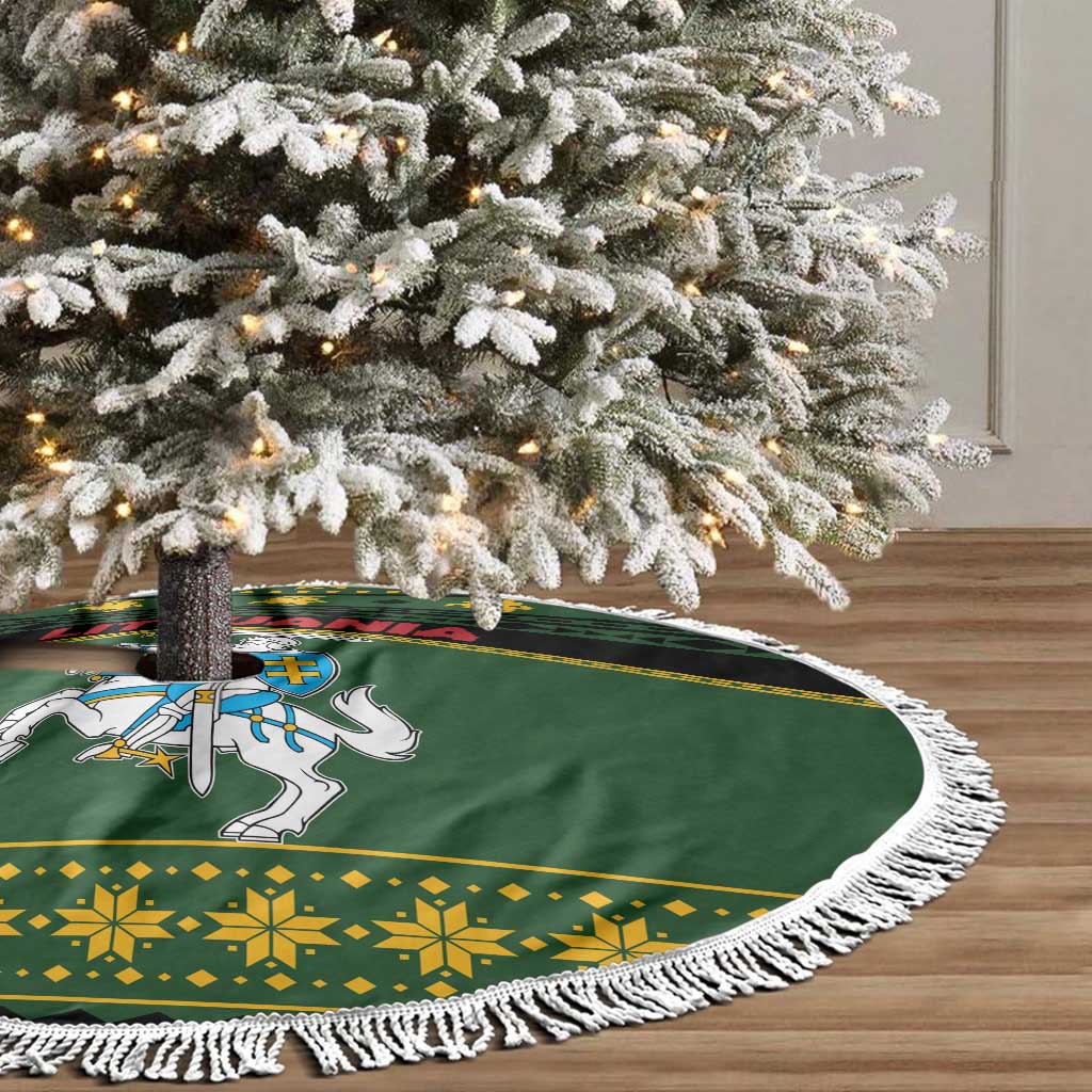 Lithuania Christmas Tree Skirt Coat Of Arms Linksmu Kaledu - Wonder Print Shop