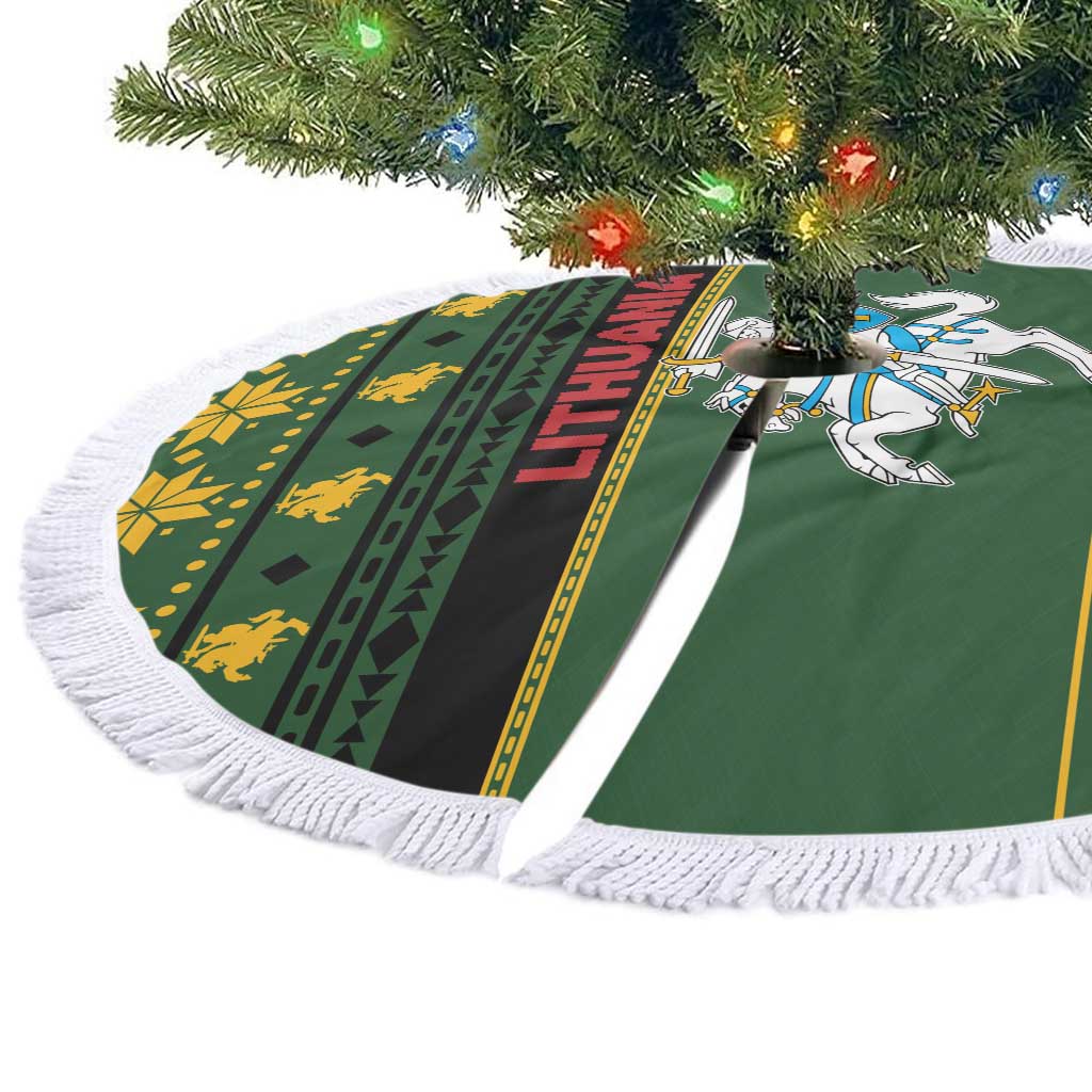 Lithuania Christmas Tree Skirt Coat Of Arms Linksmu Kaledu - Wonder Print Shop