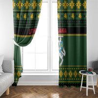 Lithuania Christmas Window Curtain Coat Of Arms Linksmu Kaledu - Wonder Print Shop