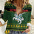 Lithuania Christmas Women Casual Shirt Coat Of Arms Linksmu Kaledu - Wonder Print Shop