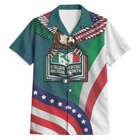 Italian American Heritage Month Hawaiian Shirt Italian Roots American Wings