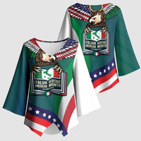 Italian American Heritage Month Kimono Sleeve Blouse Italian Roots American Wings