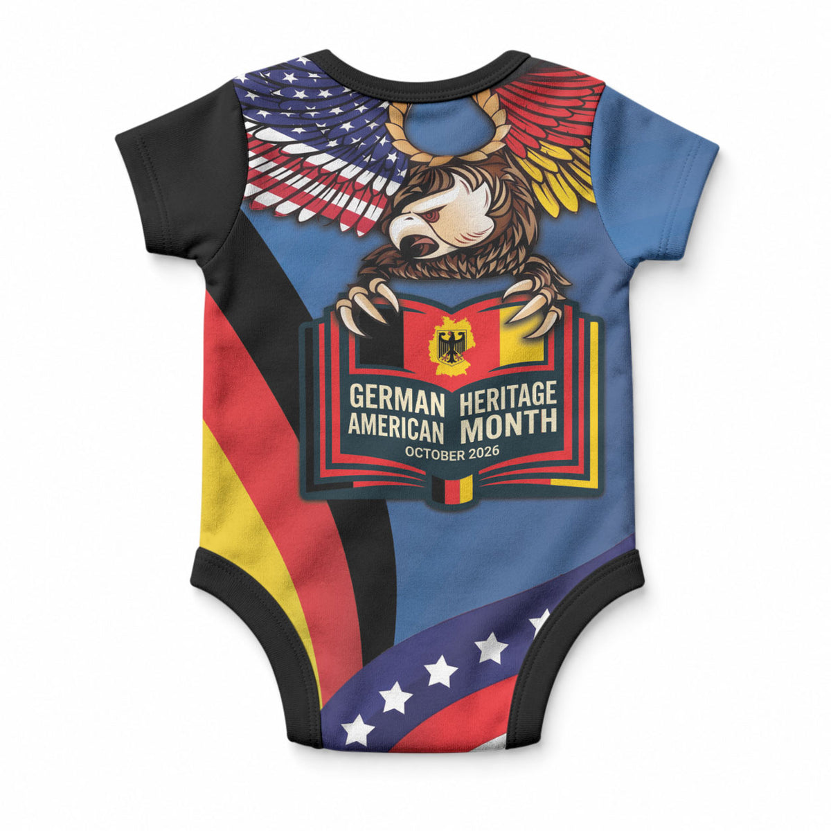 German American Heritage Month Baby Onesie German Roots American Wings