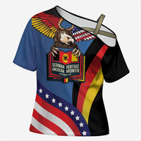 German American Heritage Month Cross Shoulder Shirt German Roots American Wings