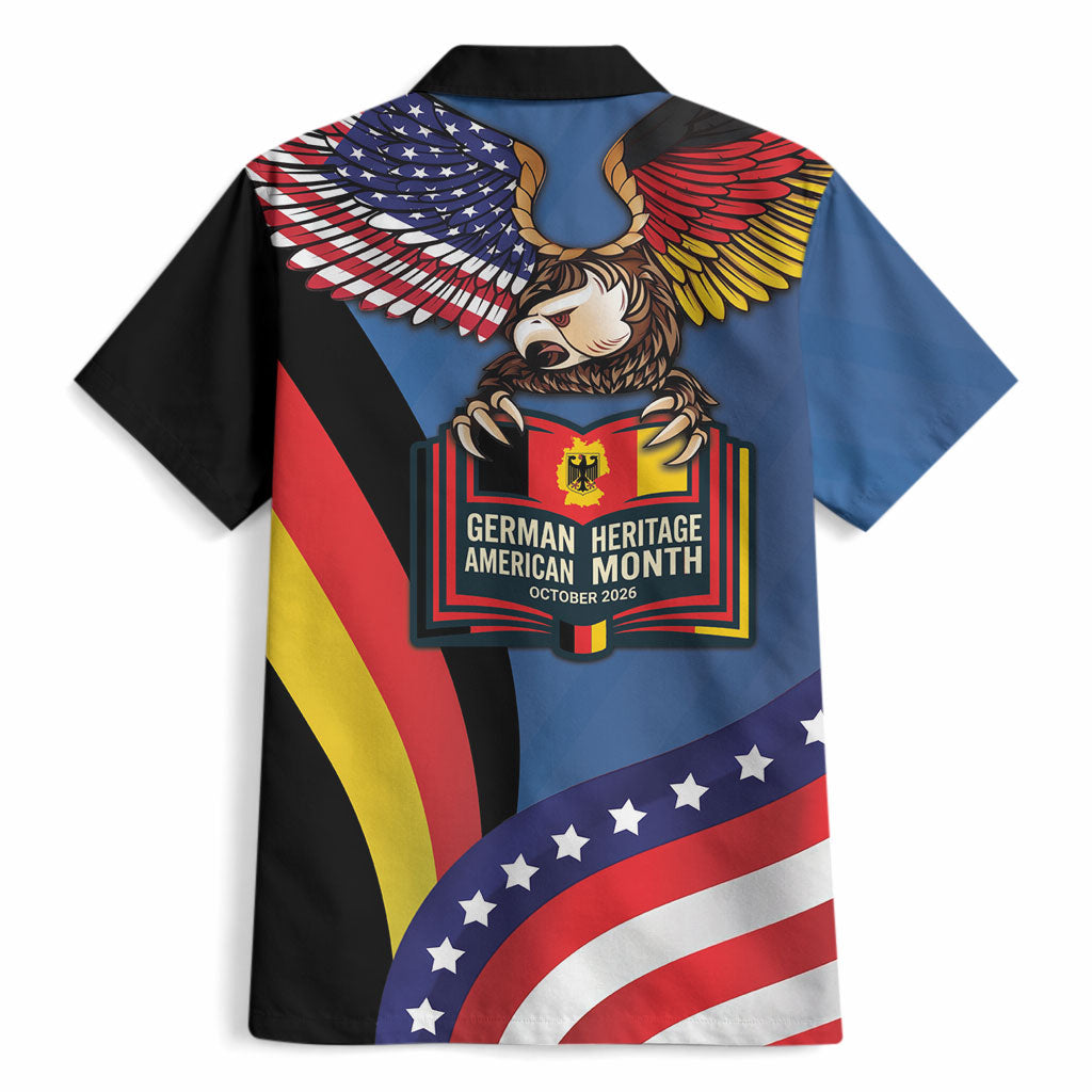 German American Heritage Month Hawaiian Shirt German Roots American Wings