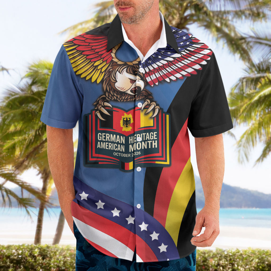 German American Heritage Month Hawaiian Shirt German Roots American Wings