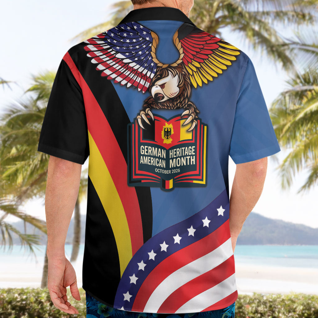 German American Heritage Month Hawaiian Shirt German Roots American Wings