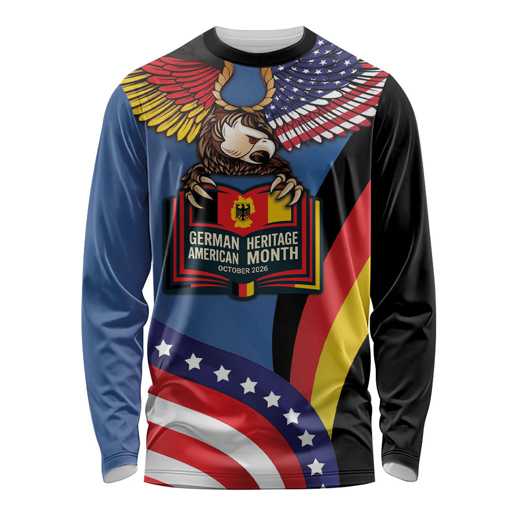 German American Heritage Month Long Sleeve Shirt German Roots American Wings