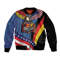 German American Heritage Month Sleeve Zip Bomber Jacket German Roots American Wings
