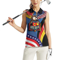 German American Heritage Month Women Sleeveless Polo Shirt German Roots American Wings
