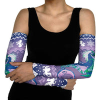 Carmarthenshire Wales Christmas Arm Sleeves Heraldic Sea-Horse Celtic Design - Wonder Print Shop