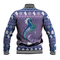Carmarthenshire Wales Christmas Baseball Jacket Heraldic Sea-Horse Celtic Design - Wonder Print Shop