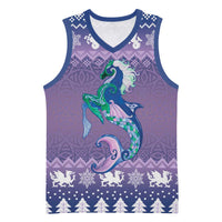 Carmarthenshire Wales Christmas Basketball Jersey Heraldic Sea-Horse Celtic Design - Wonder Print Shop