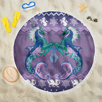 Carmarthenshire Wales Christmas Beach Blanket Heraldic Sea-Horse Celtic Design - Wonder Print Shop