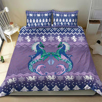 Carmarthenshire Wales Christmas Bedding Set Heraldic Sea-Horse Celtic Design - Wonder Print Shop