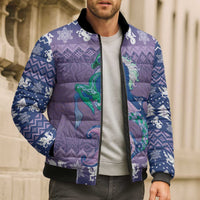 Carmarthenshire Wales Christmas Bomber Puffer Jacket Heraldic Sea-Horse Celtic Design - Wonder Print Shop