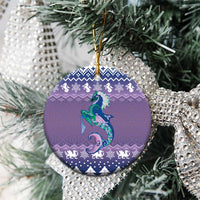 Carmarthenshire Wales Christmas Ceramic Ornament Heraldic Sea-Horse Celtic Design - Wonder Print Shop
