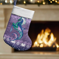 Carmarthenshire Wales Christmas Stocking Heraldic Sea-Horse Celtic Design - Wonder Print Shop
