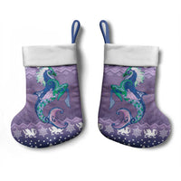 Carmarthenshire Wales Christmas Stocking Heraldic Sea-Horse Celtic Design - Wonder Print Shop