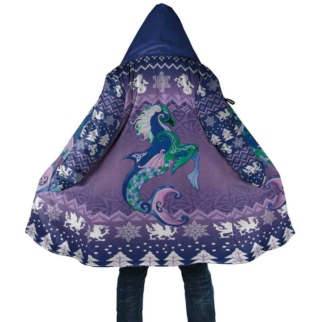 Carmarthenshire Wales Christmas Cloak Heraldic Sea-Horse Celtic Design - Wonder Print Shop