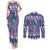 Carmarthenshire Wales Christmas Couples Matching Tank Maxi Dress and Long Sleeve Button Shirt Heraldic Sea-Horse Celtic Design - Wonder Print Shop